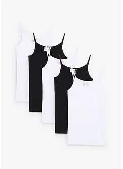 Top con cotone biologico morbido (pacco da 5), bonprix