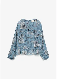 Blusa in chiffon con ruches, bonprix