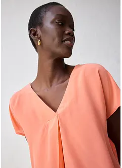 Maglia in misto seta con inserto in tessuto, bonprix