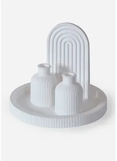 Soprammobile - vassoio e vasi (set 4 pezzi), bonprix