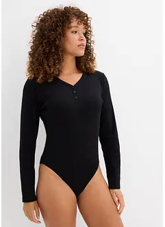 Body a coste con puro cotone biologico, bonprix