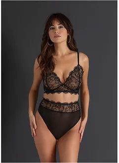 Reggiseno bustier e perizoma a vita alta ouvert (set 2 pezzi), bonprix