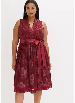 Abito bavarese con ricami e gonna in velluto (set 2 pezzi), bonprix