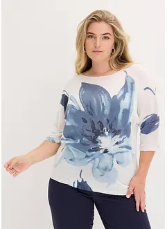 Maglione con stampa floreale, bonprix