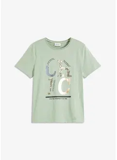T-shirt con stampa glitterata, bonprix