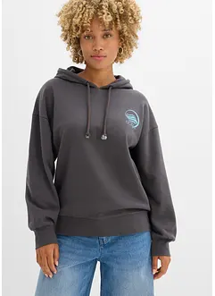 Felpa con cappuccio in puro cotone, bonprix
