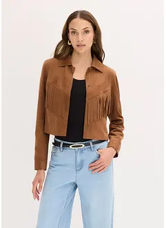 Giacca in similpelle con frange, bonprix