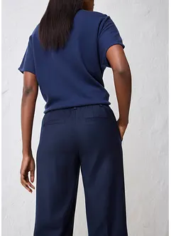 Pantaloni a zampa in misto lana, bonprix