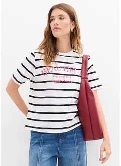 T-shirt in puro cotone a righe, bonprix
