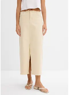 Gonna in twill con frange sottili, bonprix