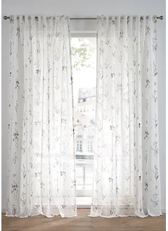 Tenda trasparente in fantasia floreale (pacco da 1), bonprix