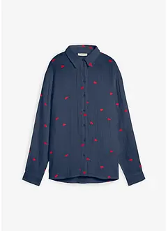 Camicetta in mussola con cuori, bonprix