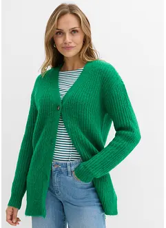 Cardigan in filato grosso di misto lana morbido, bonprix