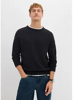 Maglione in misto cotone operato, bonprix