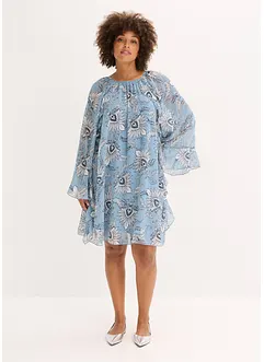 Abito tunica in chiffon operato, bonprix