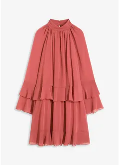 Abito di chiffon con volant, bonprix