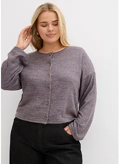 Cardigan in maglia fine a coste, bonprix
