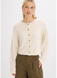 Cardigan in maglia fine a coste, bonprix