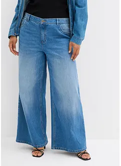 Jeans wide leg, vita media, bonprix