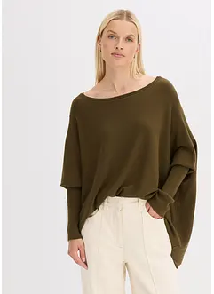 Maglione in filato fine di misto viscosa, bonprix