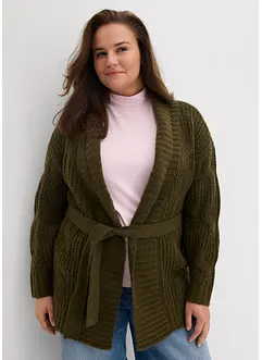 Cardigan in filato grosso con torciglioni, bonprix