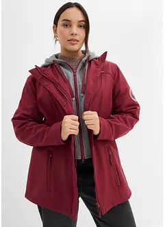 Giacca lunga 2 in 1 in softshell idrorepellente, bonprix
