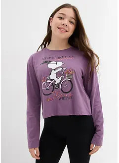 Maglia a maniche lunghe di Snoopy in puro cotone, Peanuts