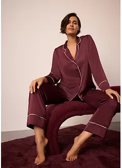 Pigiama in satin lucido, bonprix