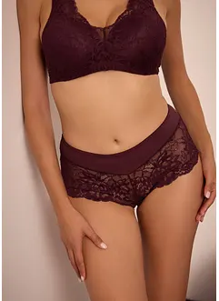 Culotte a vita alta con pizzo delicato, bonprix