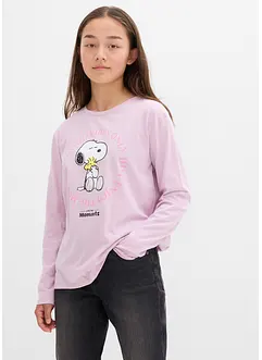 Maglia con Snoopy a maniche lunghe in puro cotone, Peanuts