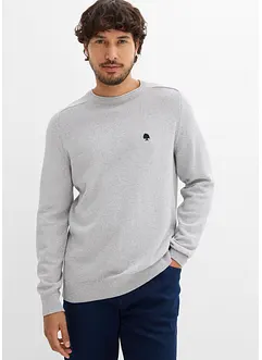 Maglione in filato fine con cotone riciclato, bonprix