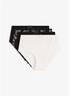 Culotte a vita alta con cotone biologico (pacco da 4), bonprix