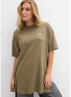 Maglia lunga oversize in puro cotone biologico, bonprix