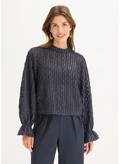 Blusa in materiale operato, bonprix