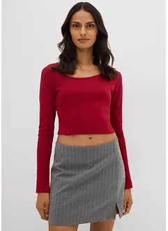 Maglia corta a costine, bonprix