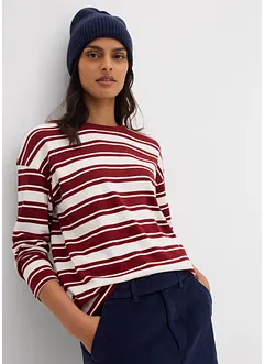 Maglia oversize in puro cotone a maniche lunghe, bonprix