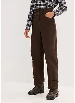 Pantaloni in twill a vita alta, bonprix