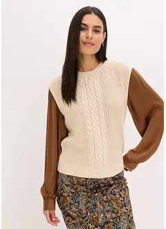 Gilet in maglia in misto lana, bonprix