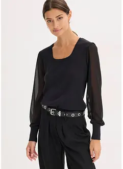 Maglione in filato fine di misto viscosa morbido, bonprix