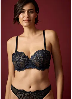 Reggiseno a balconcino in pizzo cigliato delicato, bonprix