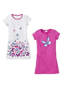 Camicia da notte in puro cotone (pacco da 2), bonprix