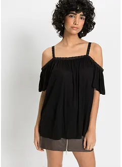 Maglia a spalle scoperte in morbida viscosa, bonprix