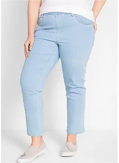 Jeans straight con cinta comoda, vita media (pacco da 2), bonprix