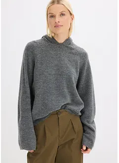 Felpa con cappuccio in maglia, bonprix