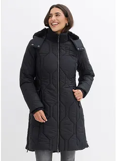 Cappotto corto con trapuntatura a diamante e zip laterali, bonprix