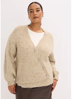 Cardigan in filato grosso di misto lana morbido, bonprix