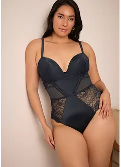 Body con perizoma e effetto lucido, bonprix
