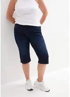 Bermuda in jeans con vita media parzialmente elasticizzata, bonprix