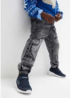 Jeans termici con elastico in vita e fodera in jersey, regular fit, bonprix