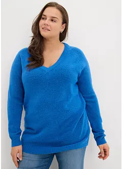 Maglione oversize con scollo a V, bonprix